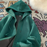 Solvbao -  Zip Hooded Sweatshirt Coat For Men Cotton Hoodie Basic Solid Color Casual Unisex Hoodies Male Clothing