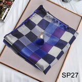 Solvbao Contrast Stripes Business Neck Scarf Men's Retro Printing Scarf Small Square Men's Fall Suit Shirt Luxury Scarf Hiphop Scarf