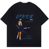 Solvbao Hip Hop Streetwear Y2k Tshirt Girl Japanese Kanji Print Oversized T Shirt Harajuku Summer Mens Short Cotton Sleeve Tops