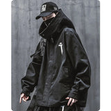 Solvbao  -  Men Japanese Harajuku Sweatshirt Oversize Hoodie Long Cloak Hip Hop Gothic Outwear Streetwear Techwear Coat Tops Clothes