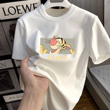 Solvbao  -  Men's Basic Vintage Casual Pure Cotton Oversized T-shirt Summer Streetwear Casual Harajuku Fashion Style Round Neck Clothing