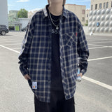 Solvbao Harajuku Plaid Shirt Men Hip Hop Flannel Checked Over Size Shirt High Quality Spring New Oversize Streetwear Green Retro Blouses