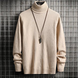 Solvbao  -  Knitted Warm Sweater Men Turtleneck Sweater Men's Loose Casual Pullovers Bottoming Shirt Autumn Winter New Solid Color Pullovers