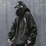 Solvbao  -  Men Japanese Harajuku Sweatshirt Oversize Hoodie Long Cloak Hip Hop Gothic Outwear Streetwear Techwear Coat Tops Clothes