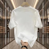 Solvbao  -  Men Pure Cotton Comfortable Y2k Tops Personality Short Sleeve Smooth Shirts And Blouses Oversized T-Shirt Gym Clothing Fashion