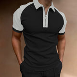 Solvbao  Men's Polo Shirts Short Sleeve T-Shirts Contrast New Summer Streetwear Casual Fashion Business Tops S-3XL