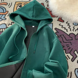 Solvbao -  Zip Hooded Sweatshirt Coat For Men Cotton Hoodie Basic Solid Color Casual Unisex Hoodies Male Clothing