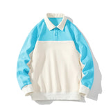 Solvbao  -  Spring clothes student tide brand everything shirt new product color collision stitching hoodie men and women