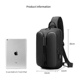 solvbao - Men's Multifunction Shoulder Bag USB Crossbody Sling Chest Bags Waterproof Travel Backpack Messenger Pack For Male Women Female