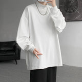 Solvbao  -  Autumn Winter Stand Collar T Shirt Men Oversized Casual T-shirt Men Streetwear Korean Loose Long Sleeve T-shirt Mens Top M-3XL