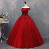 solvbao Glam Tulle Wine Red Formal Dress , Handmade Lace-up Party Dresses, Prom Gowns