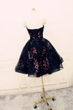 solvbao Charming Black Cute Floral Formal Dresses, Black Party Dress, Homecoming Dresses