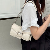 Vintage Punk Style Shoulder Bag, Trendy PU Underarm Bag, Women's Fashion Handbag & Baguette Purse