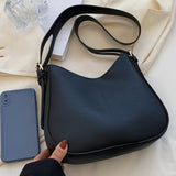 solvbao Minimalist Crossbody Hobo Bag, Simple Vegan Shoulder Bag, Women's Casual Handbag & Tote Purse