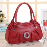 solvbao Red Vintage Satchel Bag, Classic Textured Double Zipper Handbag, All-Match Pu Leather Bag