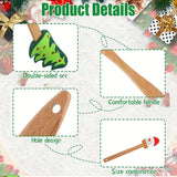 1pc/4pcs, Christmas Silicone Spatula Xmas Cake Spatula With Wooden Handle Snowmen Pancake Spatula Cute Pan Scraper Xmas Dish Scraper Cooking Spatulas For Kitchen Mixing Cooking Baking (Cute Style)