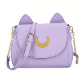 solvbao Kawaii Cute Crossbody Bag, Lovely Cat Ears Shoulder Bag, Women's Fashion Handbag & Saddle Purse