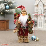 12 inches 30cm Exquisite Santa Claus Figurine - Wearing Long Fluffy Snow Boots, High-Grade Holiday Decoration, New Year Home Business Super Set Prop with Festive Design and Vibrant Colors