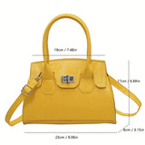 Trendy Solid Color Handbag, Women Simple Crossbody Bag, Small Satchel Purse With Top Handle