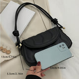 solvbao Fashion Embossed Shoulder Bag, Solid Color Crossbody Bag, Simple Handbag & Purse For Women