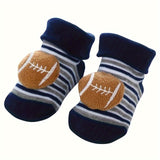 1 Pair Soccer Autumn And Winter Style Cartoon Non-slip Floor Baby Boys Socks