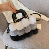 1pc Mini Cute Fluffy Crossbody Bag, Kawaii Plush Shoulder Bag, Women's Fashion Handbag & Purse