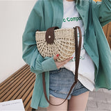 solvbao Women's Stylish Woven Beach Bag, Saddle Bag For Travel, Trendy Versatile Bag For Outdoor