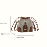 solvbao Mini Vintage Crossbody Bag, Retro Shoulder Bucket Bag, Women's Fashion Handbag & Tote Purse