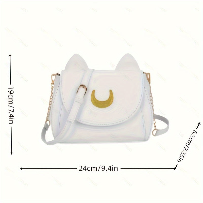 solvbao Kawaii Cute Crossbody Bag, Lovely Cat Ears Shoulder Bag, Women's Fashion Handbag & Saddle Purse