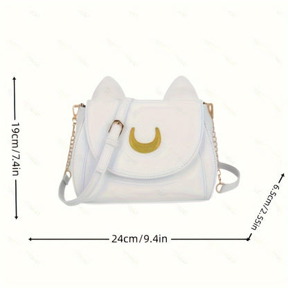 solvbao Kawaii Cute Crossbody Bag, Lovely Cat Ears Shoulder Bag, Women's Fashion Handbag & Saddle Purse