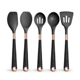 5pcs/13pcs, Silicone Cooking Utensils Set - 446°F Heat Resistant Silicone Kitchen Cooking Tools Gift With Rose Gold-Plated Handles And Holder, BPA FREE Gadgets For Non-Stick Cookware Spatula Set, Kitchen Utensils, Kitchen Supplies