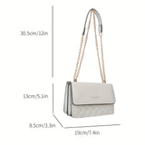 solvbao  Trendy Classic Square Shoulder Bag, All-Match Flap Chain Bag, Women's Crossbody Bag