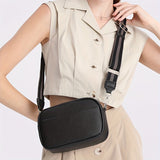 Trendy Square Crossbody Bag, Litchi Pattern Shoulder Bag, Women's PU Leather Zipper Purse