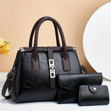 3pcs/set Top Handle Satchel Bag, Luxury Shoulder Tote Bag, Women's Casual Handbag, Crossbody Bag & Clutch Purse