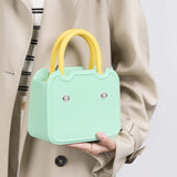 1pc Mini EVA Tote Bag, Solid Color Simple Handbag, Women's Casual Coin Purse For Travel Work Outdoor