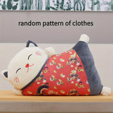 1pc Dual-use Japanese Lucky Cat Pillow, Sofa Back Cushion, Office Seat Belt Waist Cushion, Car Lumbar Pillow