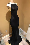 kamahe Backless black prom dress, sequins evening gowns