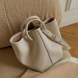 Women's Elegant Simple Bucket Bag, Satchel Bag For Work, Versatile Storage Shoulder Bag