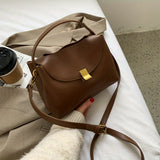 solvbao  Trendy PU Leather Crossbody Bag, Solid Color Flap Shoulder Bag, Perfect Messenger Bag For Daily Use