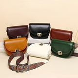 Vintage Saddle Crossbody Bag, PU Leather Textured Bag, Classic Fashion Versatile Shoulder Bag