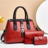 3pcs/set Top Handle Satchel Bag, Luxury Shoulder Tote Bag, Women's Casual Handbag, Crossbody Bag & Clutch Purse