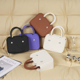 1pc Mini EVA Tote Bag, Solid Color Simple Handbag, Women's Casual Coin Purse For Travel Work Outdoor