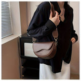 solvbao  Vintage Crossbody Saddle Bag, Retro Flap Shoulder Bag, Women's Fashion Handbag & Purse