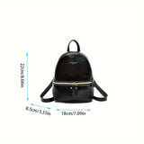 solvbao 1pc Retro Waxed PU Leather Multifunctional Backpack, Versatile Crossbody Shoulder Bag