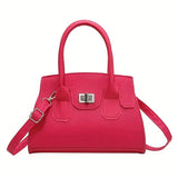 Trendy Solid Color Handbag, Women Simple Crossbody Bag, Small Satchel Purse With Top Handle