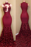 kamahe Burgundy mermaid prom dress, long evening gowns