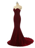 Solvbao Velvet Mermaid Prom Dresses, Long Formal Gowns, Prom Dress