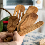 1pc/5pcs Premium Acacia Wood Spatulas, Wooden Spurtles for Baking, Kitchen Gadgets and Accessories