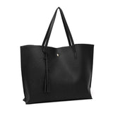 Tassel Tote Bag, Women's PU Large Capacity Shoulder Bag