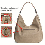 Vintage Large Capacity Tote Bag, Retro PU Leather Shoulder Bag, Women's Casual Handbag & Purse